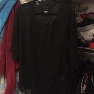 Black dressy 3/4 sleeve top